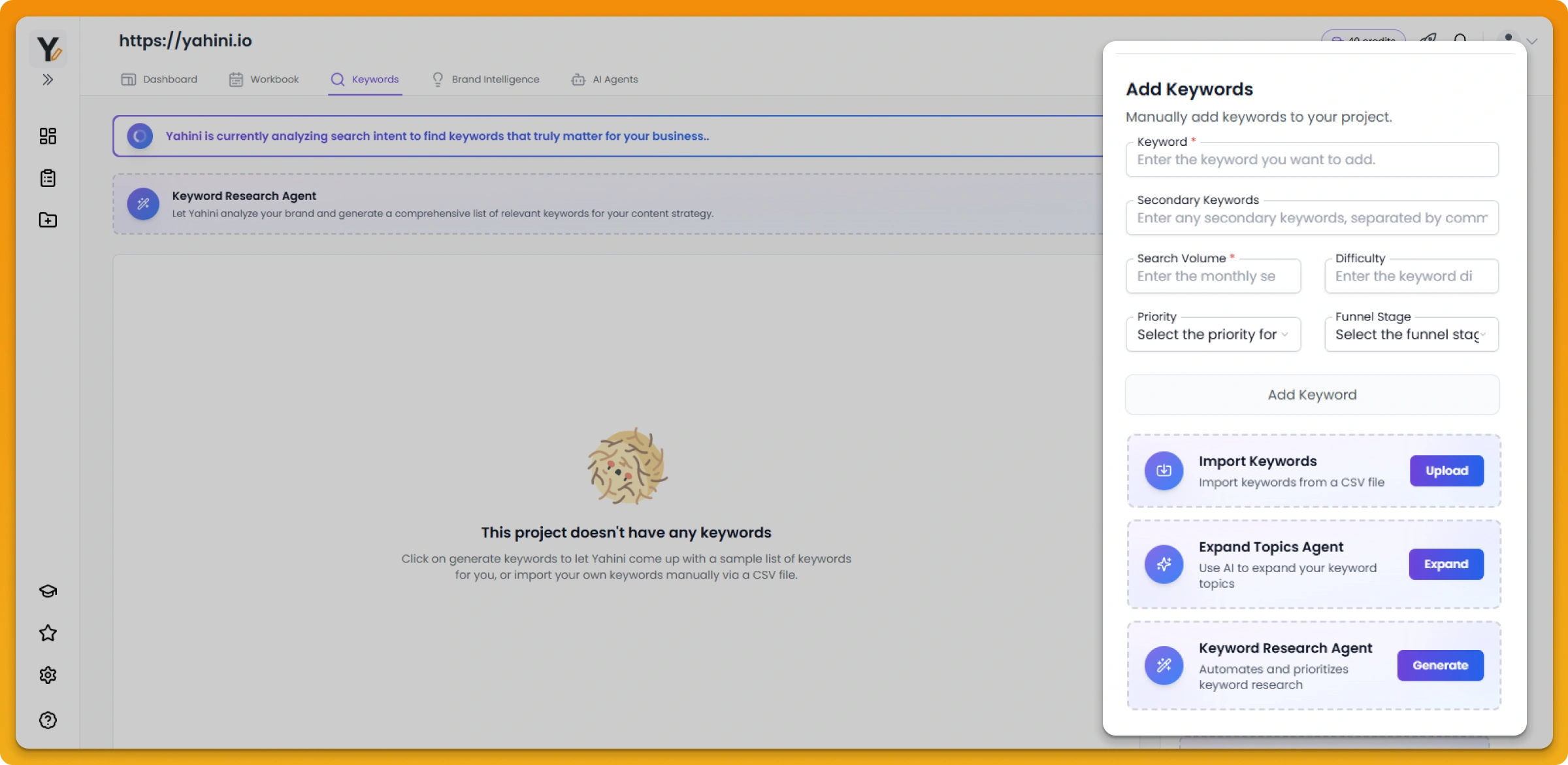 Yahini Add New Keywords!