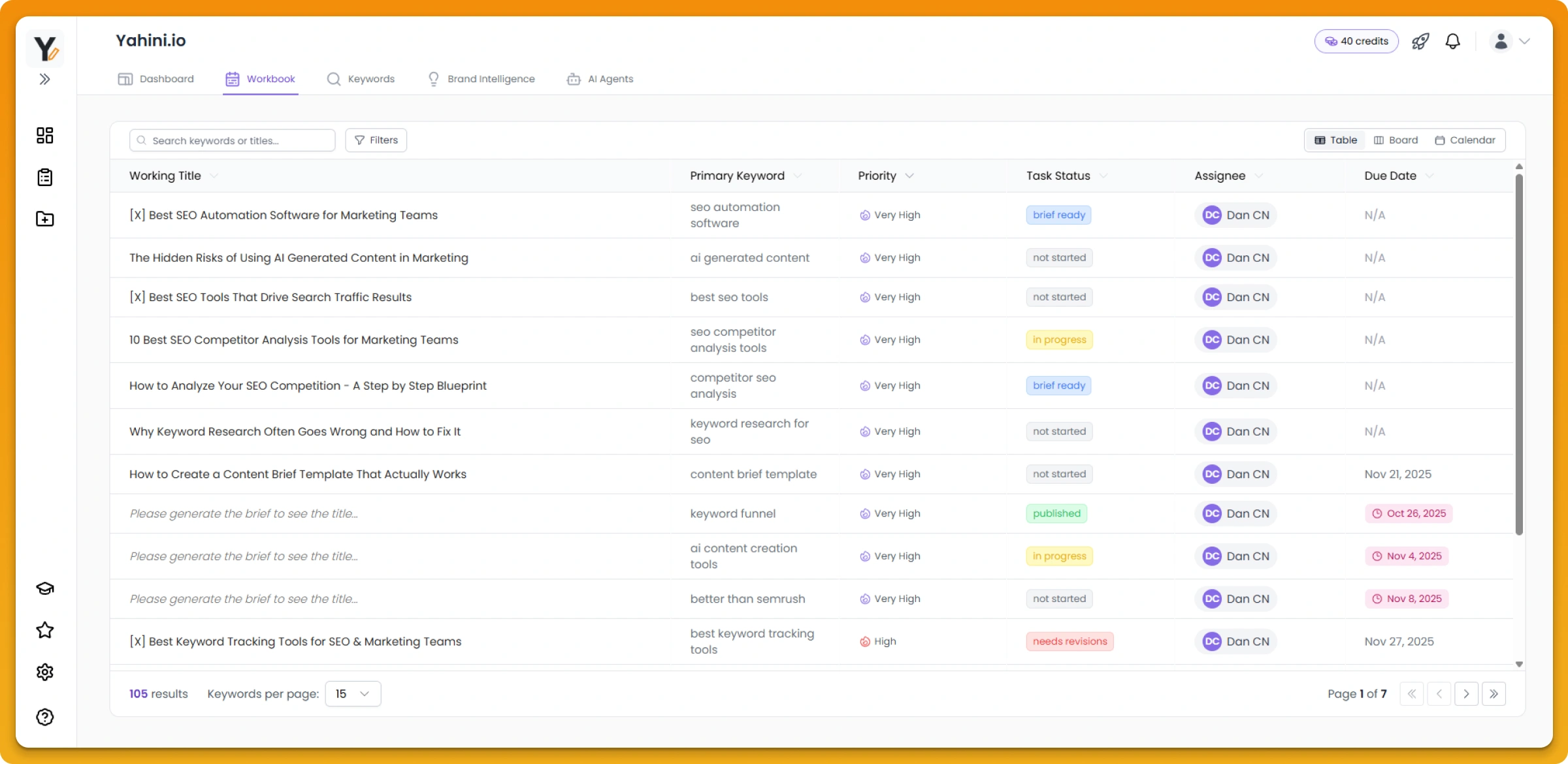 Yahini Content Workbook Yahini Content Workbook!